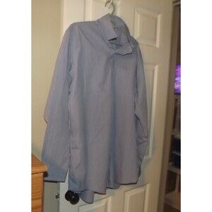 Mens White & Blue Striped BROOKS BROTHERS 346 Dress Shirt 17-6/7